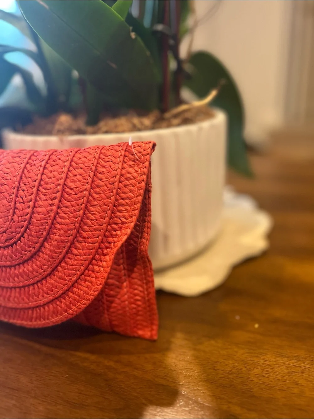 Red Knit Accent Pillow - Unbranded